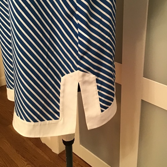 Tory Burch Striped White Blue Tunic Size S/P - Picture 4 of 4